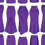 medium-length purple skirt image